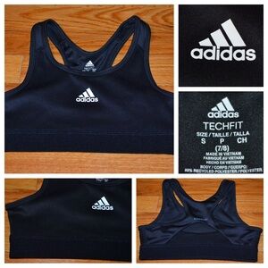 Youth girls Adidas TechFit Aeroready sports bra, size S 7/8